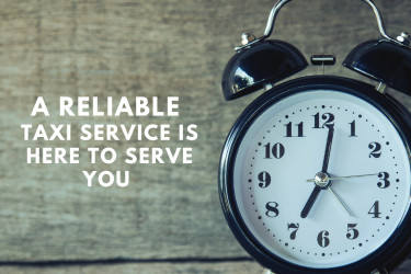 Alarm clock graphic representing punctual and reliable taxi service in Houston